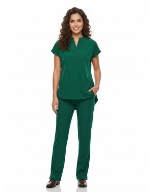 Dik Yaxalı Lycra Tünd Yaşıl, Kod: 30001