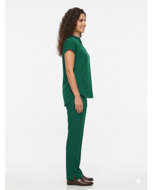 Dik Yaxalı Lycra Tünd Yaşıl, Kod: 30001