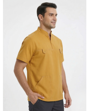 Tibbi Geyim,Kişi Tibbi Köynəyi Sarı Model F-S Kod: 11140