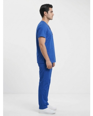 Tibbi Geyim,V Yaxa Dəst,Royal Blue,Kod:11127