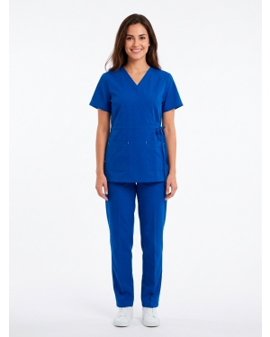 Tibbi Geyim ,Bantlı Model, tibbi uniforma Royal Blue, Kod 11186