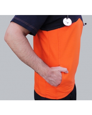 Tibbi köynək Sport model tünd göy/narıncı Kod: 11112