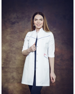 Tibbi Xalat,Model Yessentuki kantlı, Kod: 11143