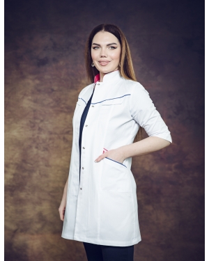 Tibbi Xalat,Model Yessentuki kantlı, Kod: 11143