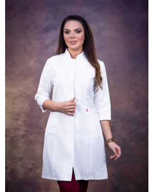 Tibbi Xalat,Model Yessentuki Ağ, Kod: 11144