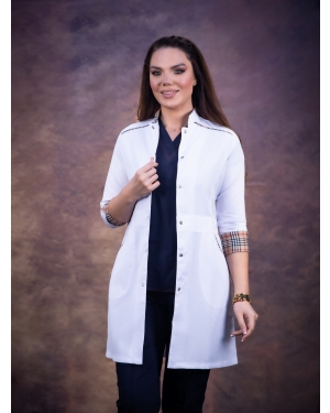 Tibbi Xalat,Burberry qadın xalatı, Kod: 11208