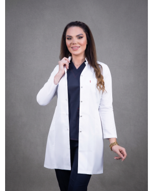 Tibbi Xalat,Dik yaxalı qadın xalatı, Kod: 11203